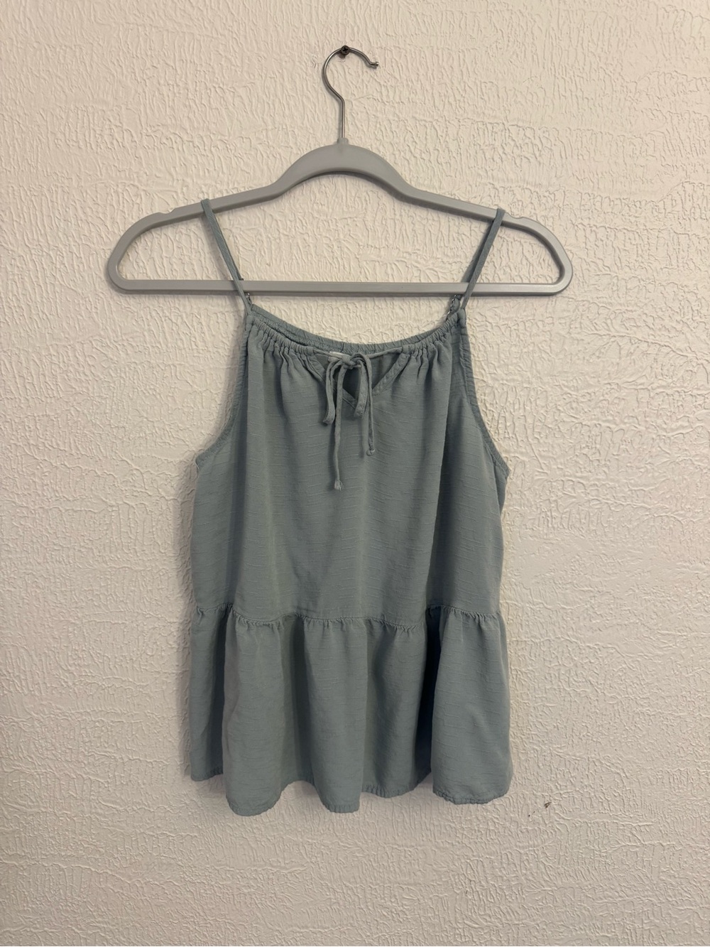 Maurices Light Blue Tiered Spaghetti Strap Women's Top